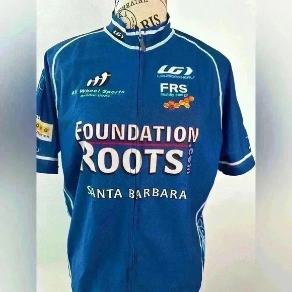 Louis Garneau Men's Cycling Jersey, Santa Barbara Blue, L, Foundation Roots - Picture 2 of 8